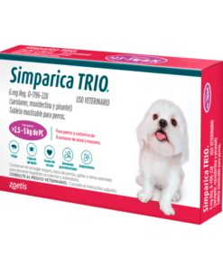 Simparica Trio De 2.5 A 5 Kg Caja x3 Tabletas