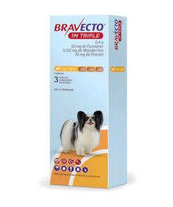 Bravecto 1M Triple 2.5 a 5 Kg 25mg X3 Tabletas
