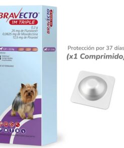 Bravecto 1M Triple 1.27 a 2.5 Kg 25mg X1 Tableta
