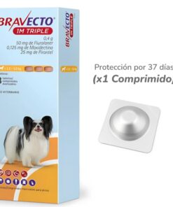 Bravecto 1M Triple 2.5 a 5 Kg 25mg X1 Tableta